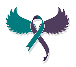 suicide prevention ribbon with wings